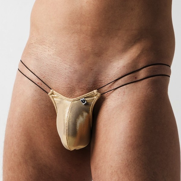 MINI STRAP Herren Tanga gold foil
