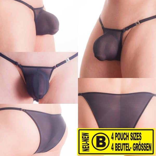 BEACH VOYEUR mens micro brief Badeslip semi transparent black - schwarz